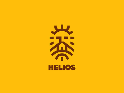 Helios God Logo beard brand branding for sale god helios home logo man mark nagual design sun