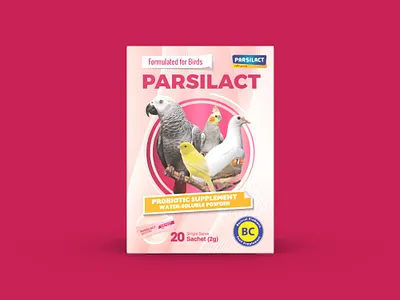 Pet Birds Supplement Packaging Design graphic designer mockup packaging designer pet supplement probiotic packaging sachet design structural design