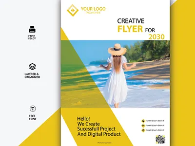 Corporate Flyer Template, Vector Flyer Template, Flyer Design banner brand branding business flyer corporate flyer creative custom design flyer flyer template graphic design logo marketing minimalist modern poster print design print ready typography vector