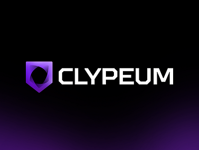 Clypeum abstract logo branding gradient logo it logo logo shield shield logo startup logo