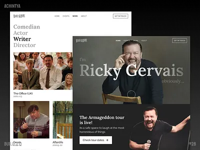 Comedian website - Build 2.0 build challenge comedy design figma practice ui website