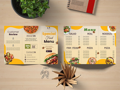 Food Brochure branding design graphic design typography