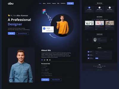Abu Personal Portfolio branding personal portfolio ui