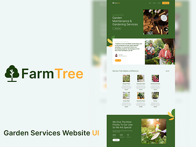 Garden Services Website design garden graphic design logo services typography ui ux website