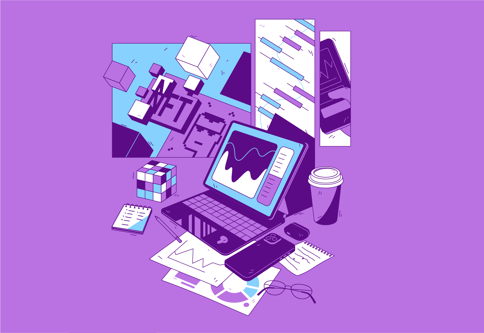 Cryptocurrency crypto design graphic design illustration vector web design