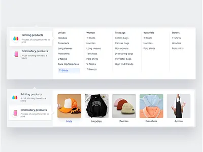 Mega menu / Daily UI Design mega menu menu pop up ui design