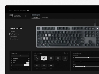 Gaming gear control hub concept controler costumisation dark mode gaming gear gaming gear control hub redesign hub keyboard keyboard app keyboard soft soft web