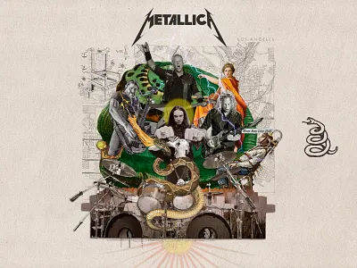 Reference series - Metallica art black collage design heavy metal illustration master of puppets metallica music reference rock series turdus