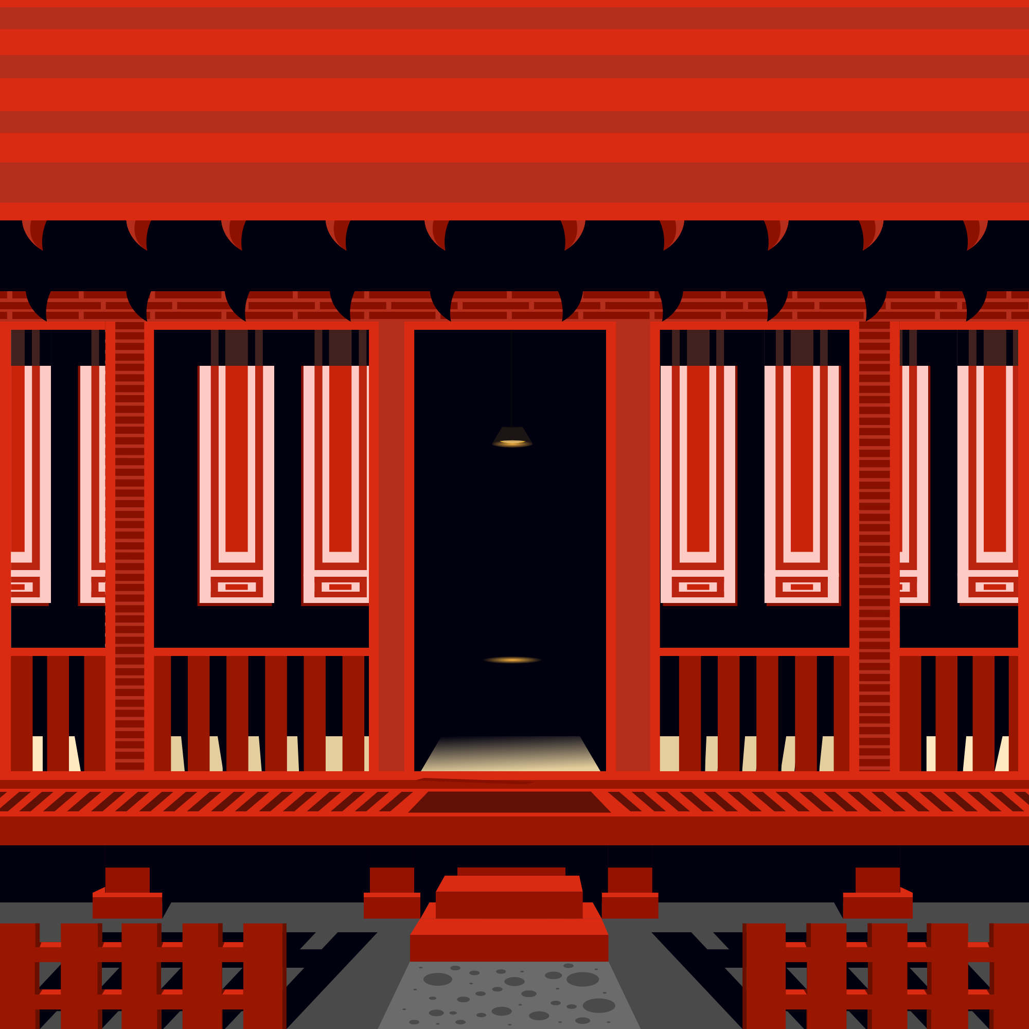 Temple V2 architecture design illustration temple vector