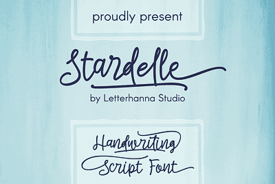 Stardelle Font design handwritten script font