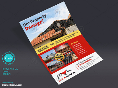 Damage Property Repairing Flyer Template canva canva roof repairing flyer canva template design damage property repairing flyer flyer flyer design canva template hail damage alert hail damage alert flyer hail damage repairing flyer property damage roofing flyer reroofing reroofing flyer design roof repairing roof repairing flyer roof repairing service flyer roofing flyer roofing flyer canva template