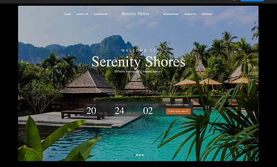 DailyUI Challenge - #067 beach resort beach resort landing page design beach resort webdesign dailyui dailyuichallenge hotel booking landing page resort landing page resort web design resort website ui design uichallenge uidesign vacation vacation resort website