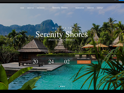 DailyUI Challenge - #067 beach resort beach resort landing page design beach resort webdesign dailyui dailyuichallenge hotel booking landing page resort landing page resort web design resort website ui design uichallenge uidesign vacation vacation resort website