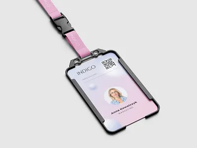 ID card design card design id layout pink