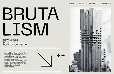 brutalism style brutalism landingpage webdesign