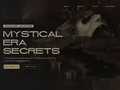 mystical era secrets. hieronymus bosch art bosch landing museum uiux webdesign