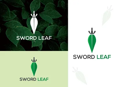 Combination Logo brand identity branding branding logo combination logo creative logo design graphic design illustration leaf logo logo minimal logo sword leaf logo sword logo ui