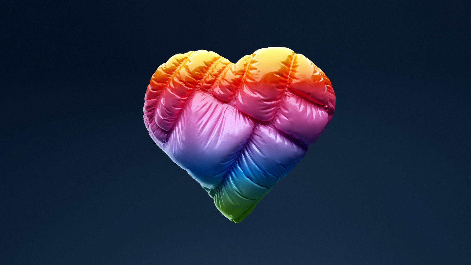 Inflated Heart 💜 3d color design icon illustration vivid