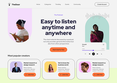 Podcast Web Design artist branding cover design dribbl instagood love music photooftheday podcast song spotify ui uiesign uiuxdesign ux webdesign