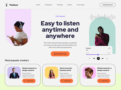 Podcast Web Design artist branding cover design dribbl instagood love music photooftheday podcast song spotify ui uiesign uiuxdesign ux webdesign