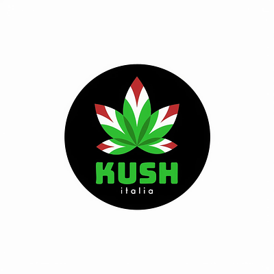 Kush Italia Logo Animation 420 animation bounce cannabis cartoon cartoony filippo marchetti flora logo logo animation logo design marijuana motion design motion graphics orange wedge orangewedge plant time displacement