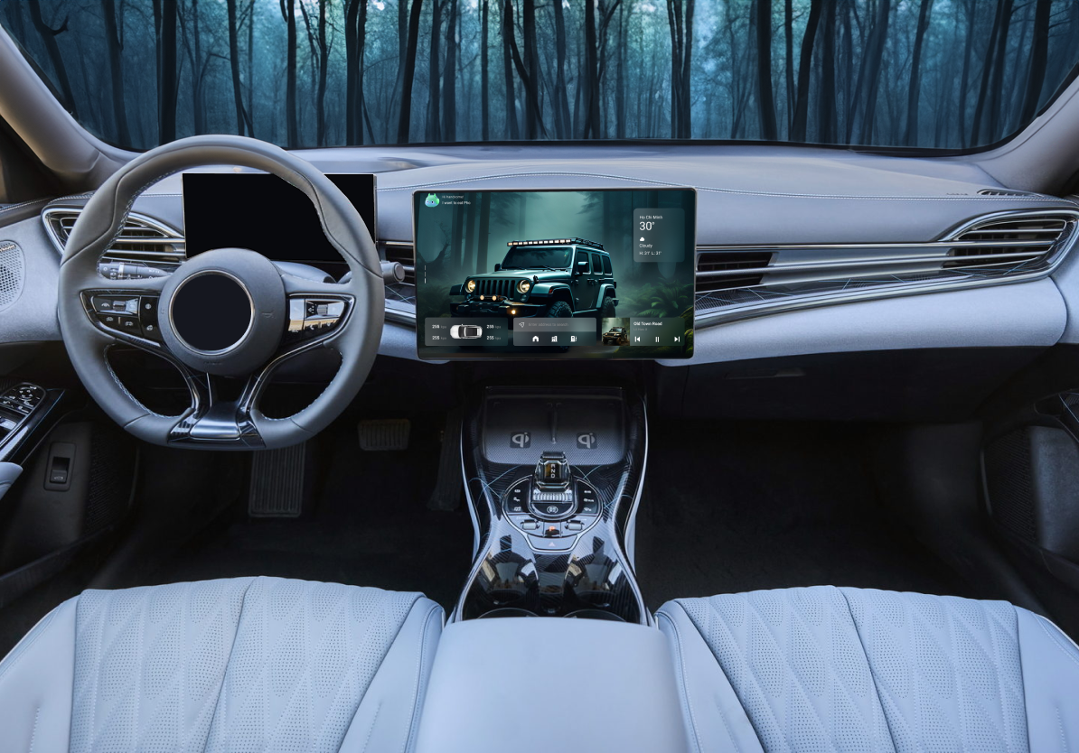 Car infotainment system concept ui