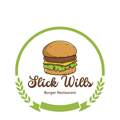 Slick Will's Burger App Logo Design branding graphic design logo ui