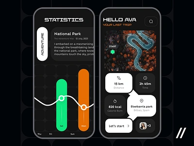 Hiking Mobile iOS App android animation app app design dashboard design fitness app hiking ios mobile mobile ui motion design motion graphics purrweb sport ui ux vfx