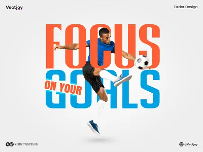 Social media banner - Focus on your Goals advertising banner inspirations banners branding branding design creative design graphic design illustration manipulation minimal photo manipulation photoshop art poster design social media banner vector