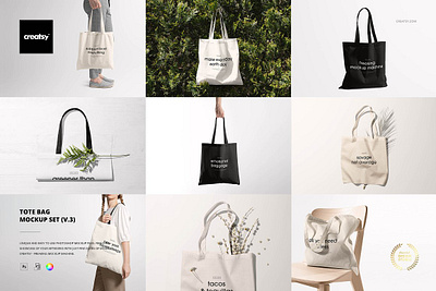 Tote Bag Mockup Set (v.3) shopper