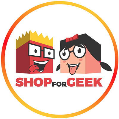 ShopForGeek branding illustrator logo