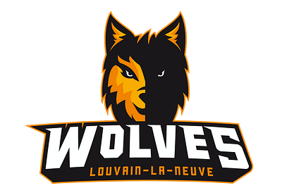 Louvain-la-Neuve Wolves branding logo