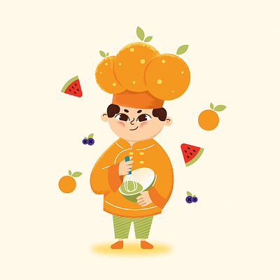 Cute cook illustration. Don't forget your breakfast :D character design cute character graphic design illustration motion graphics