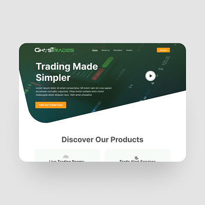 Landing page ui