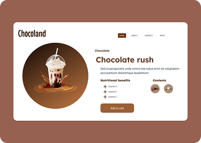 Chocoland UI design typography ui