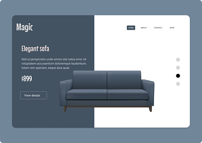 Sofa product UI design figma icon logo minimal ui ux vector web