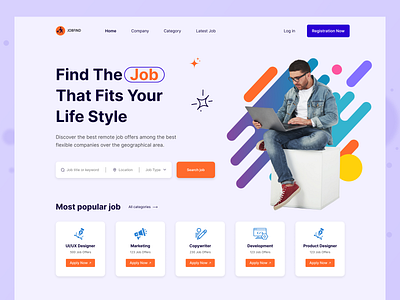 Job Finder Website/Landing page graphic design job finder website landing page ui design uiux website website design