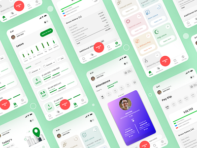 Office Management Mobile UI Design by Gloncy app design gloncy management mobile app mobile ui mobile ux office team