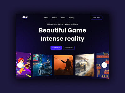 Gaming Website Design branding design futuristic game graphic design illustration logo ui ux