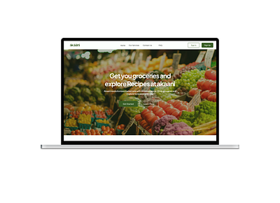 Akaani landing page UI app design graphic design ui