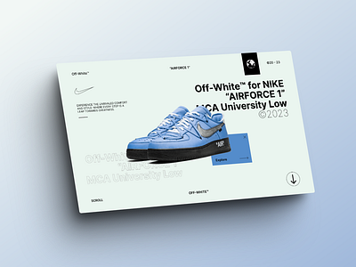Nike Off White - Website Page | Design Concept | UI/UX Design branding design graphic design landing page mobile app mobile design nike nike off white nike sneakers offwhite ui uiux ux web design website