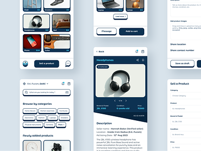 Sellit - A Product Reselling App app bold buying concept ecommerce form interaction listing mobile design olx product listing resell reseller second hand ui unique ux