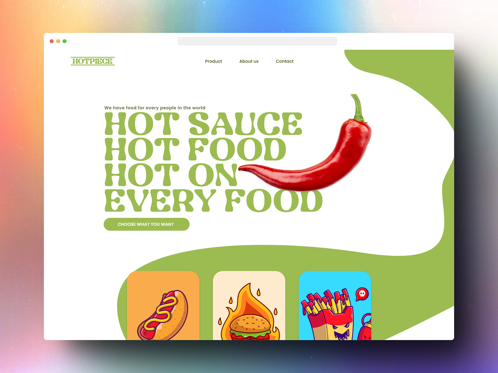 Food company website by Filipe on Dribbble