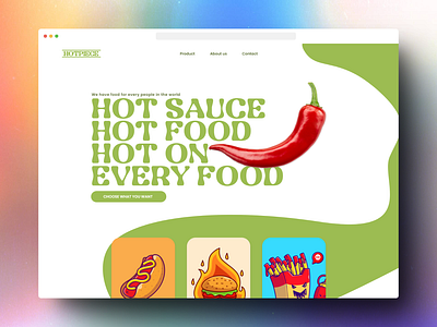 Food company website graphic design ui ux web design