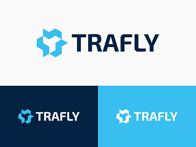 🚀 TRAFLY - Negative Space Logo Design branding business business logo creative graphic design logo ui