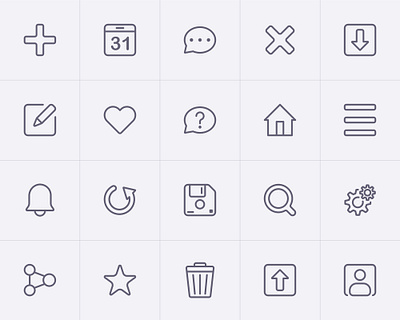 User Interface Outline Icons Sheet flat icons icons ui user interface flat icons web icons