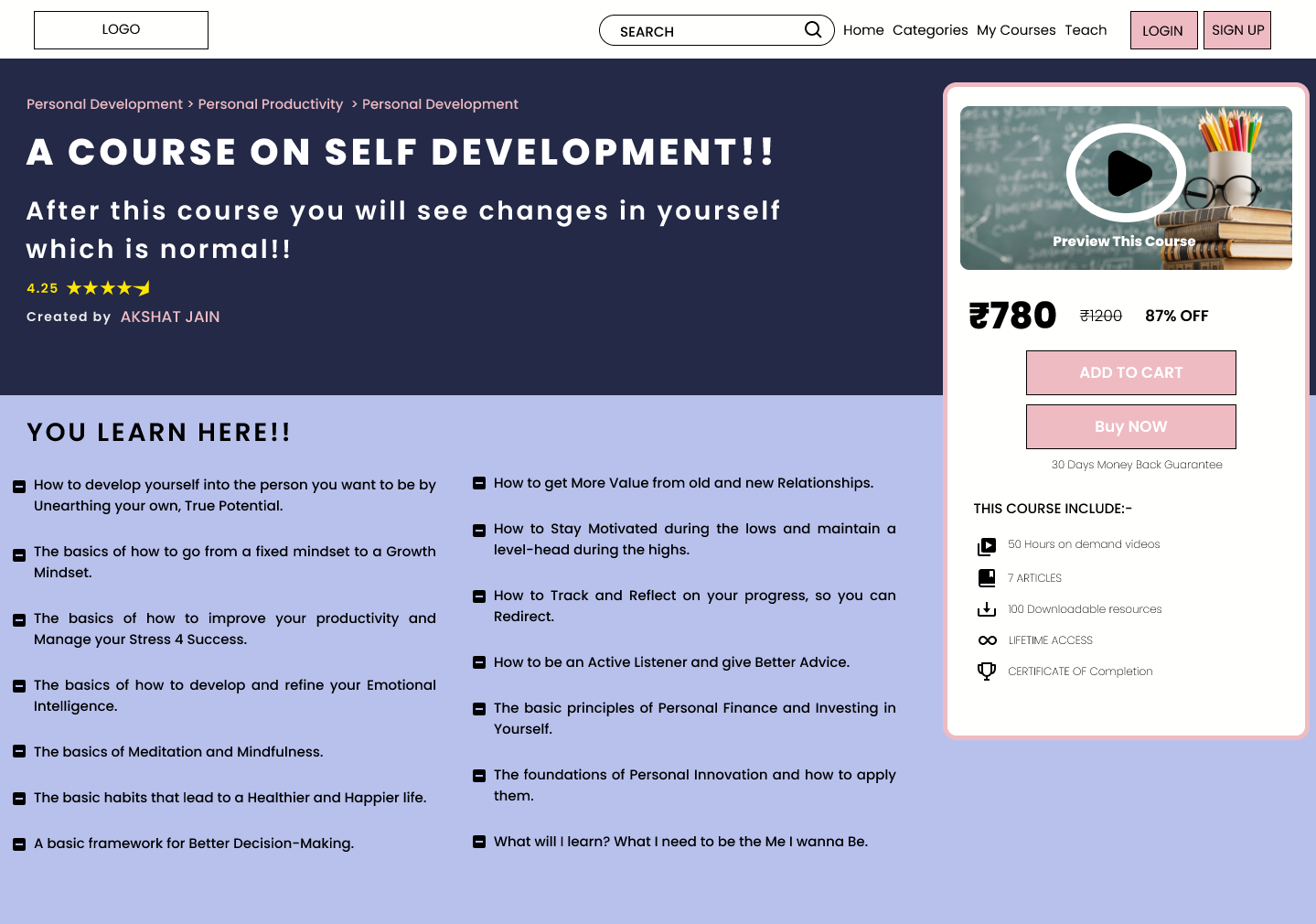 Course Page branding clone website course course page coursera design figma graphic design udemy ui ui design ui designer ux