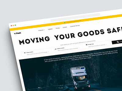 Logistics Website Hero branding design figma ui website