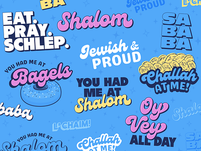 Hillel Ontario Sticker Designs graphic design illustration typography