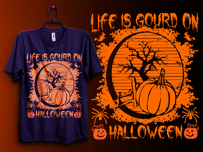 Life Is Gourd On Halloween T-Shirt Design design graphic design halloween helloween horror pumking scary t shirt